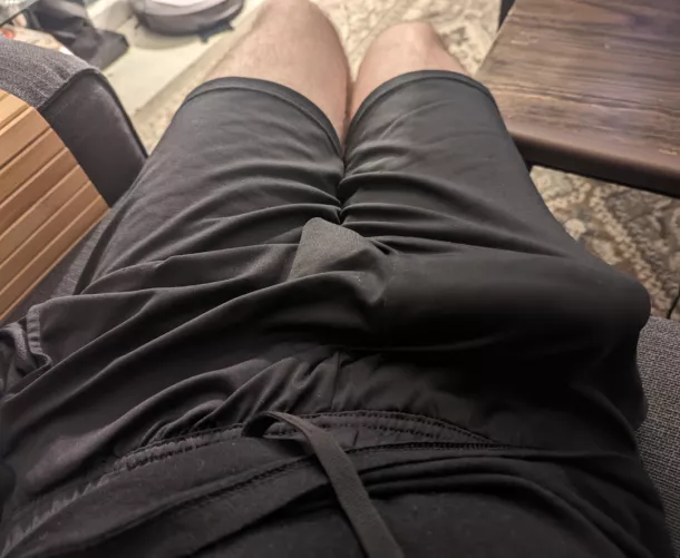 Would you notice my bulge in my gym shorts when spitting for me? [35]