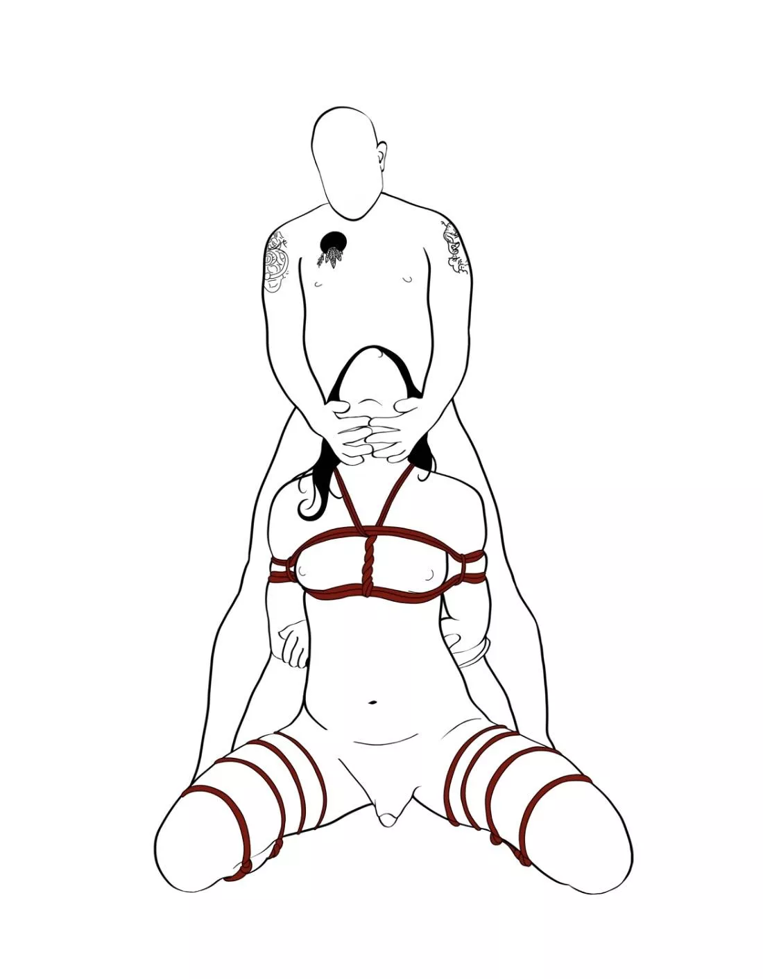 A minimalist art commission done of me and my lovely girlfriend.