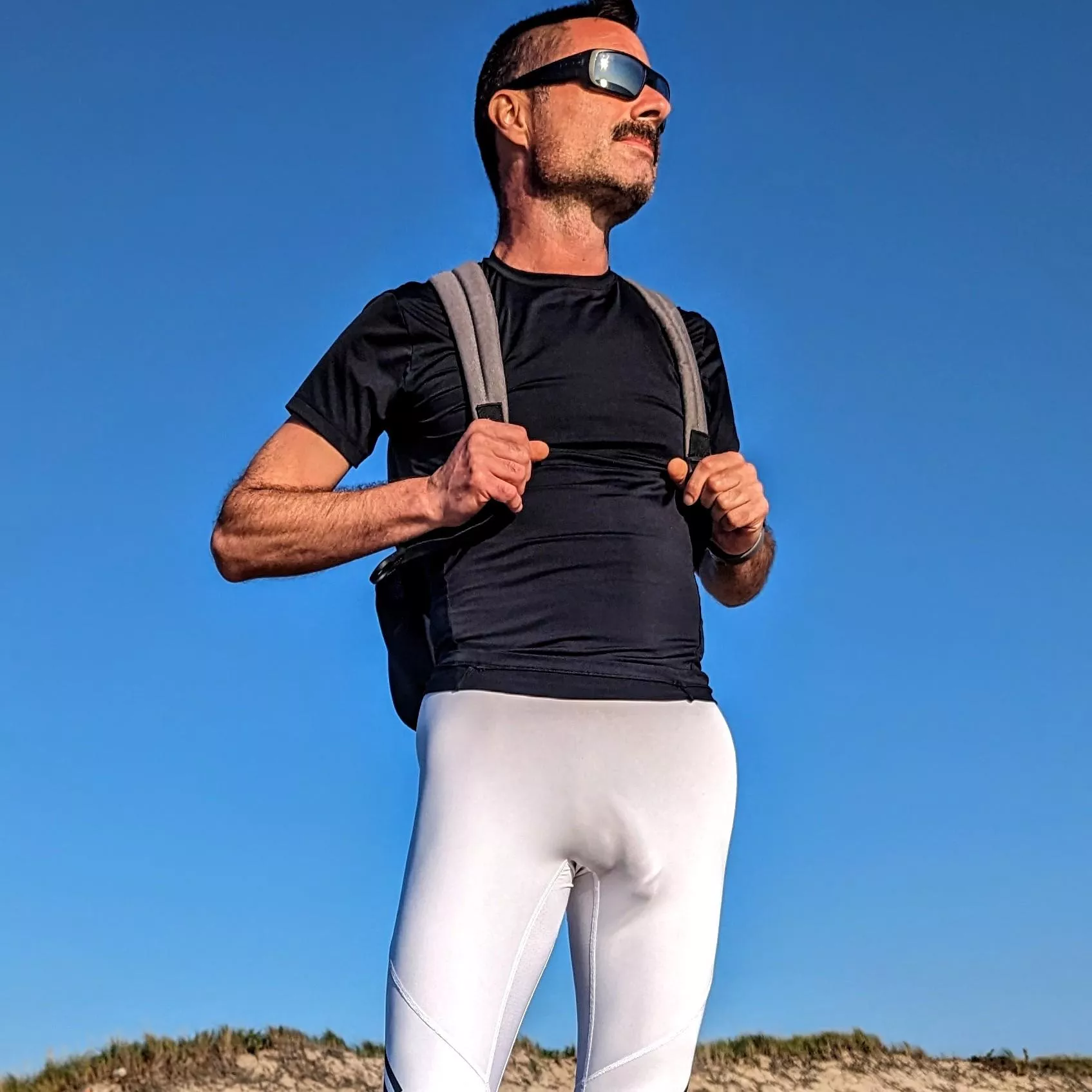 Dad will be on the other side of the dunes if you want to see more