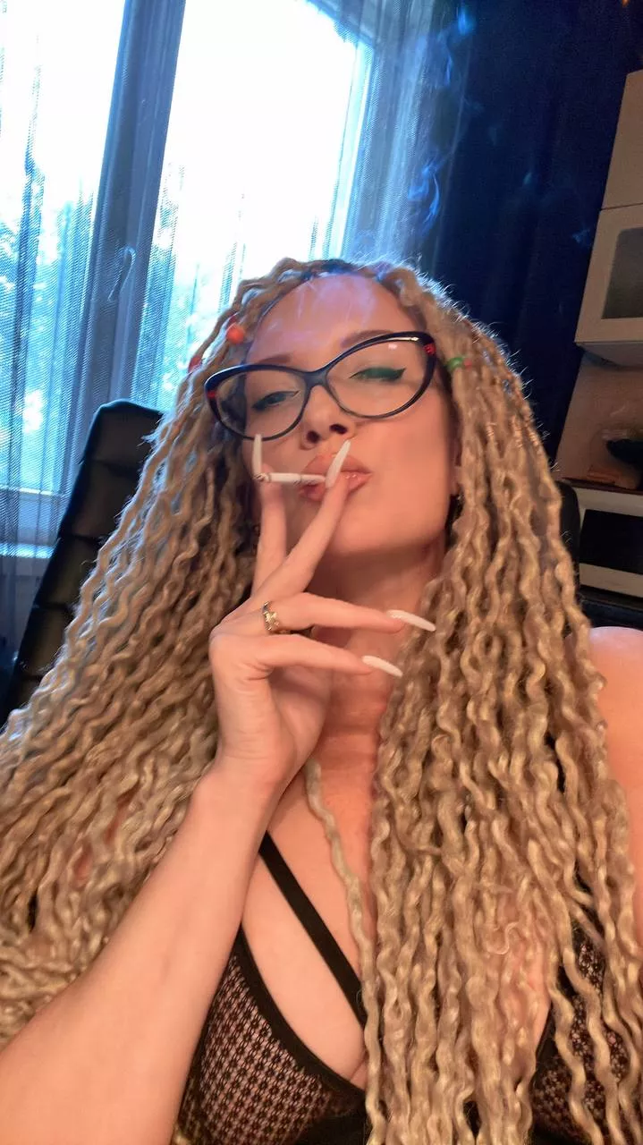 does my lingerie have your cock twitching, or is it the smoking?