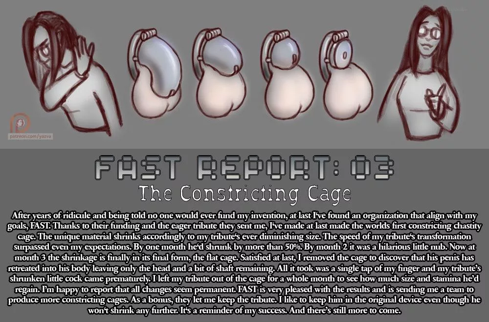 FAST Report 03: The Constricting Cage [chastity][penis shrinking][science fiction]