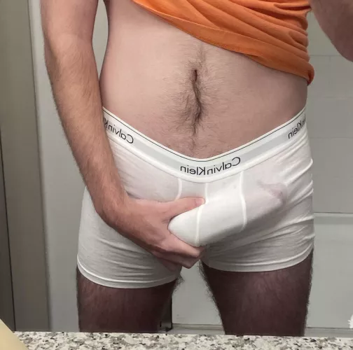 Got a little pre-cum in my boxers