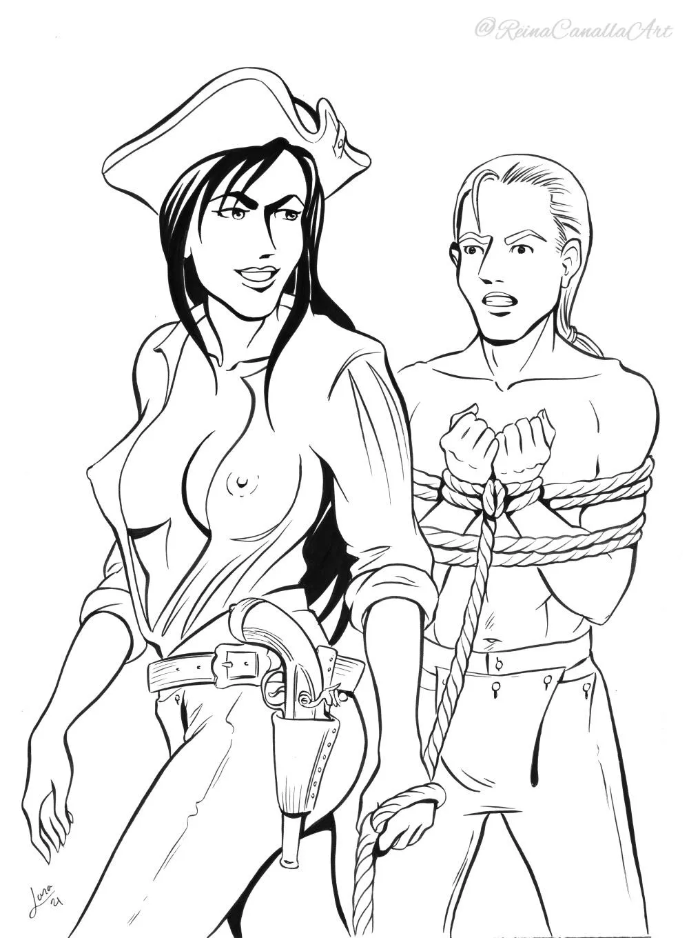 Original Comic Cover Art [EroticAnneMarie #6] (ReinaCanallaArt)