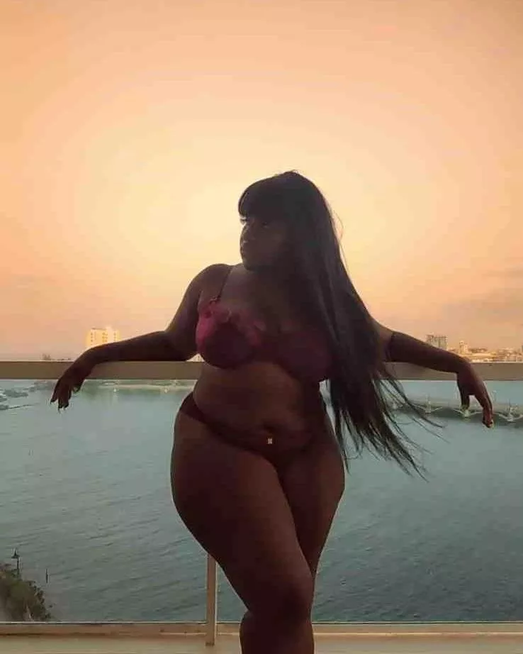 pull my bathing suit to the side and...