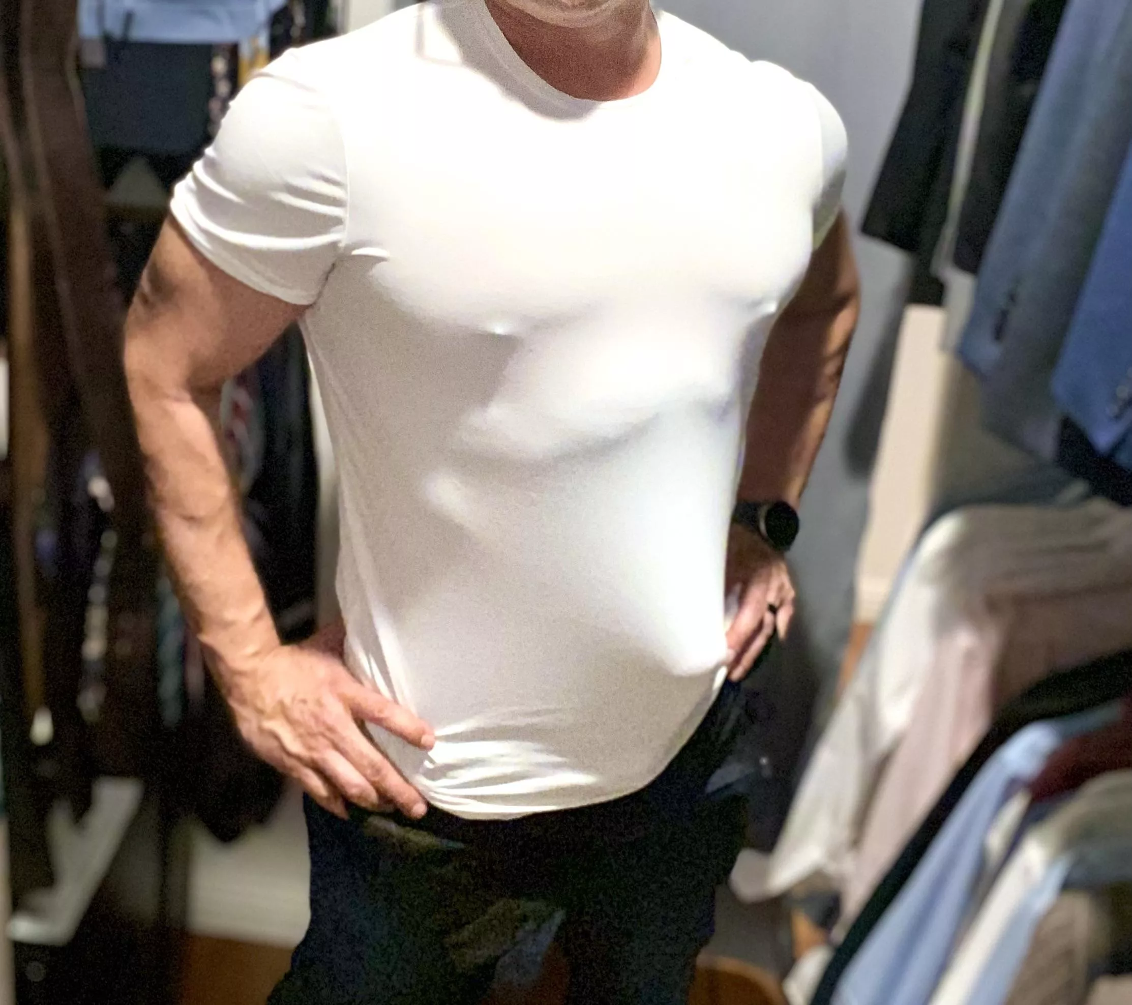 So excited to change out of my work clothes I can’t contain myself 😈