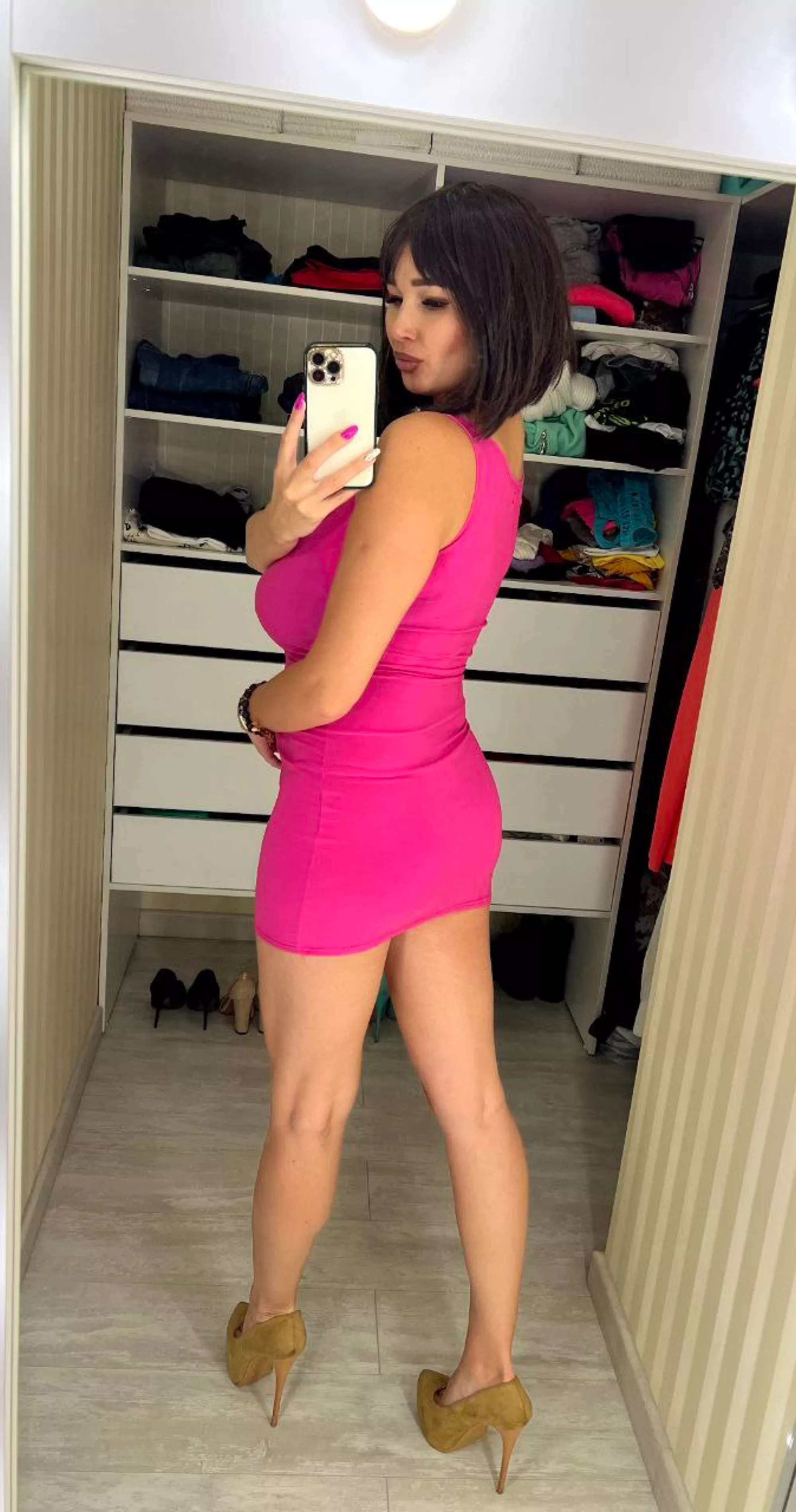 That pink dress is gorgeous