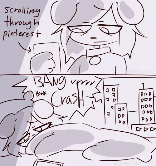 (art by me) Homesickness while living in the city