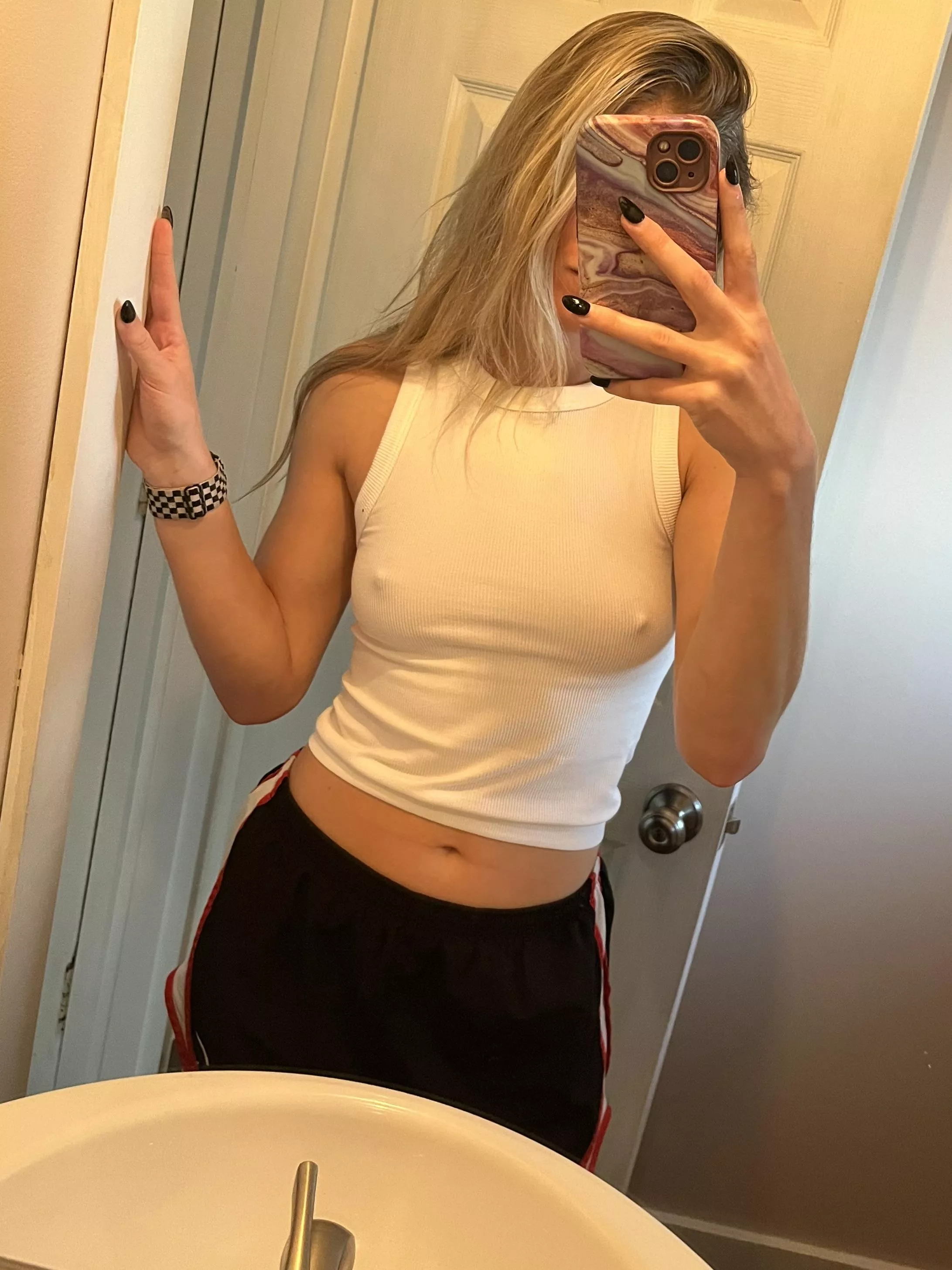 Do I even need to wear a bra, be honest. [f27]