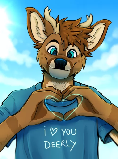 i 💙 you 🦌ly - (art by me)