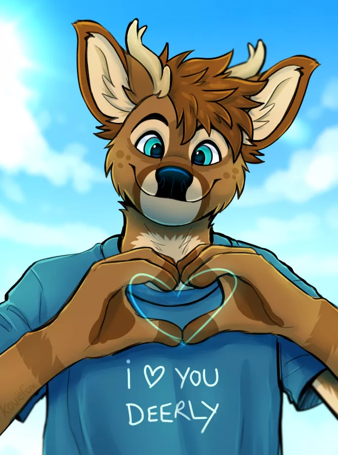 i 💙 you 🦌ly - (art by me)