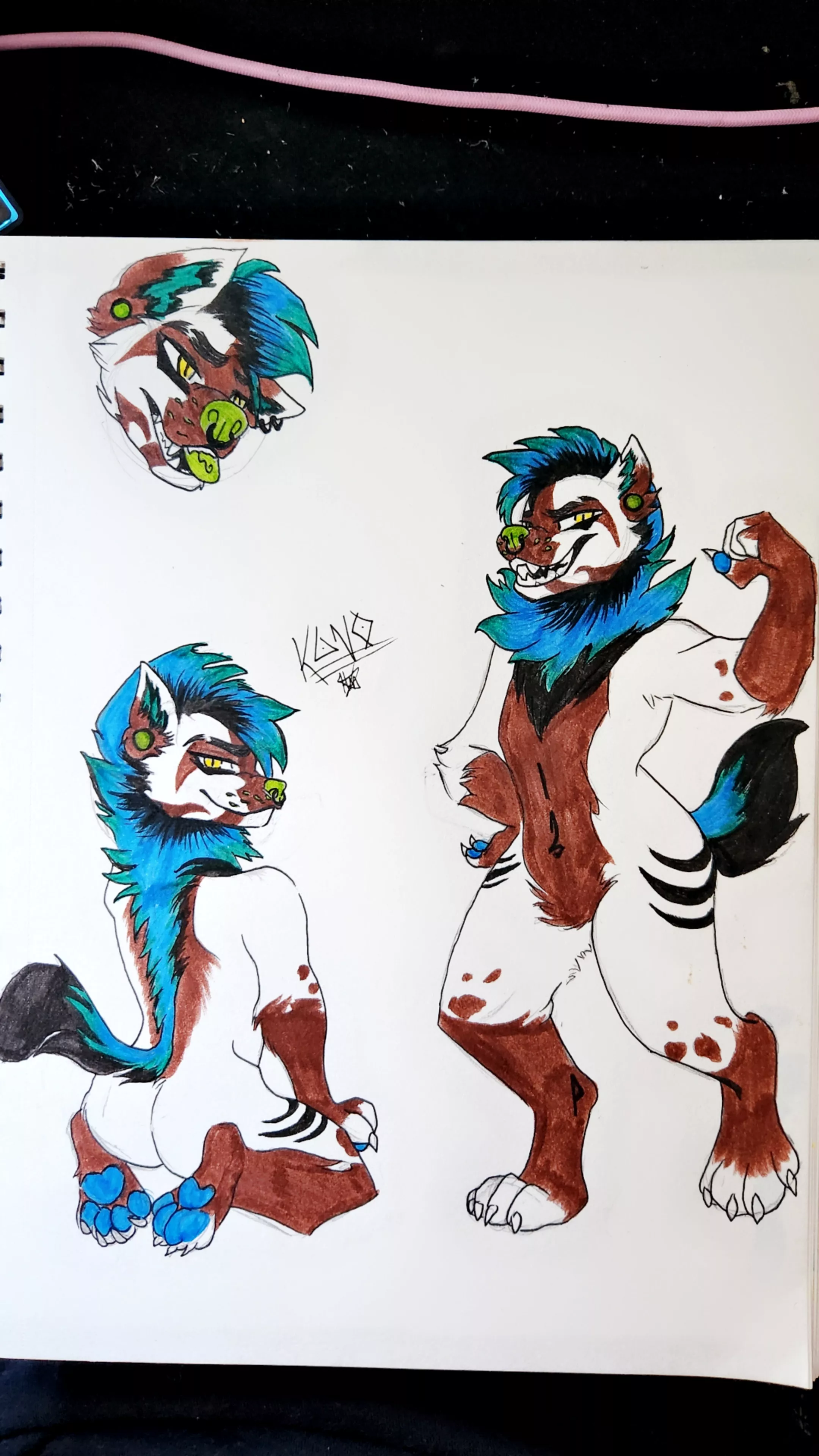 My first fursona, Kano the Hyena!!