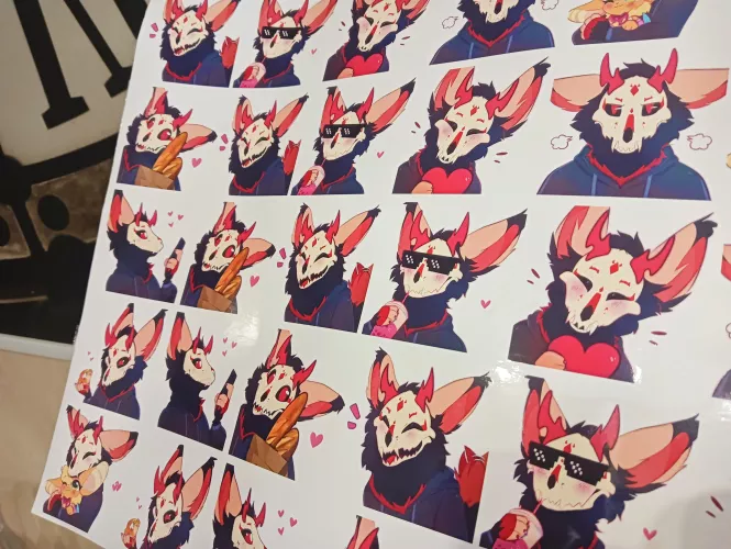 My husband printed the stickers I made for him 😍