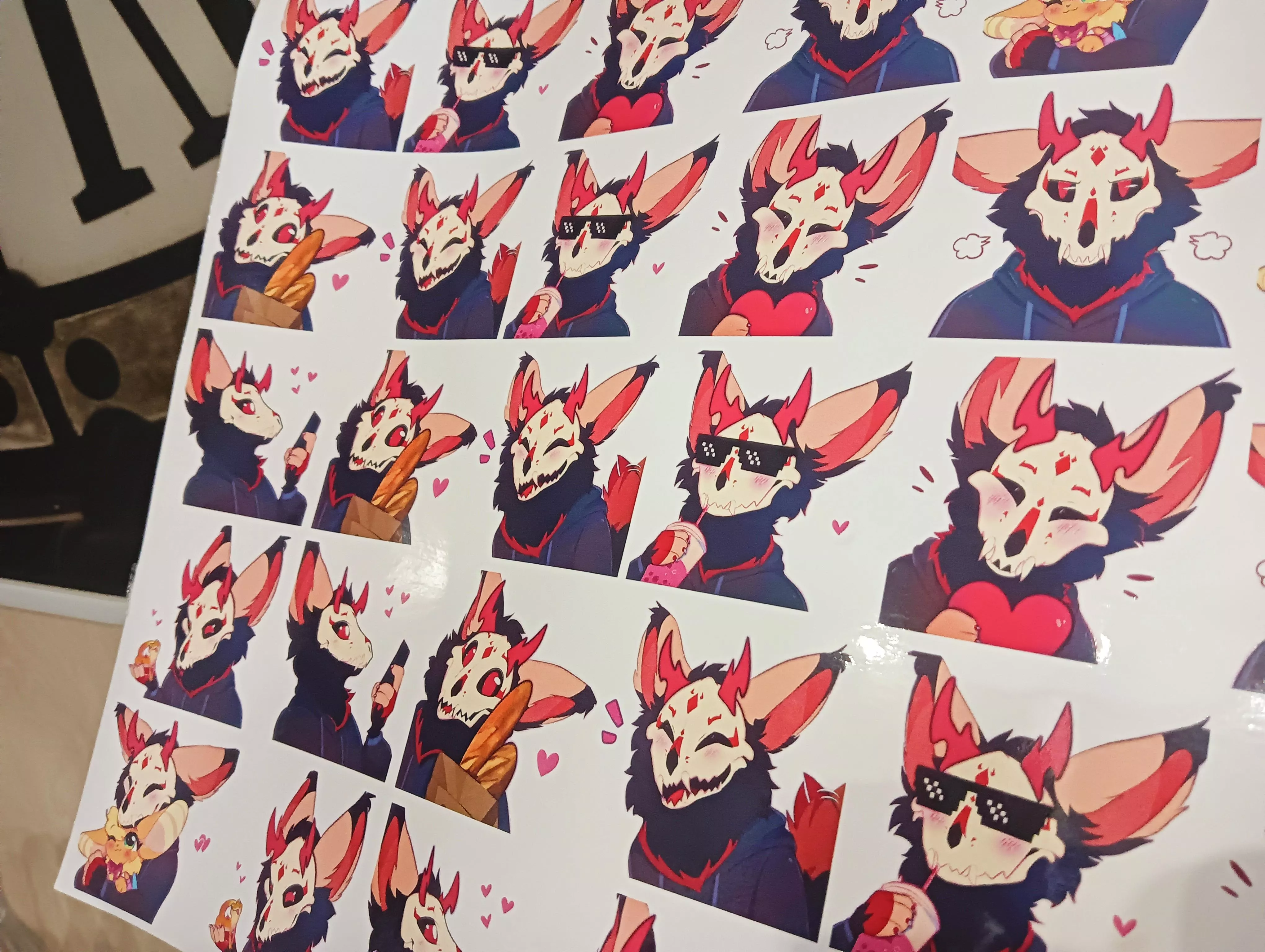 My husband printed the stickers I made for him 😍