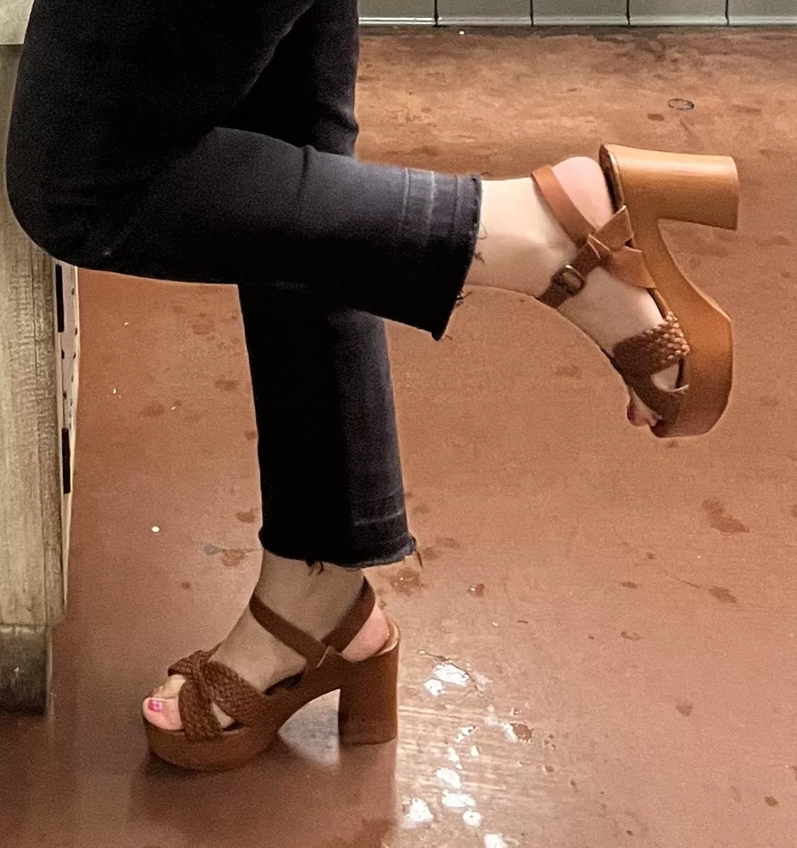 New shoes… glad I didn’t slip on the wet floor