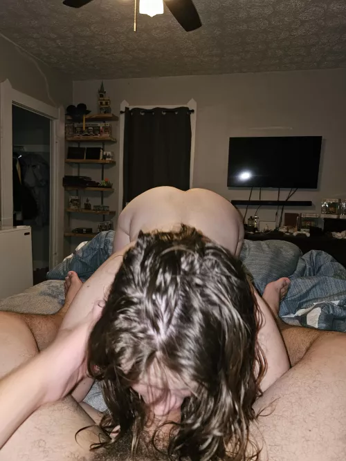 She's always down to give head, just need someone behind her now. [MF]