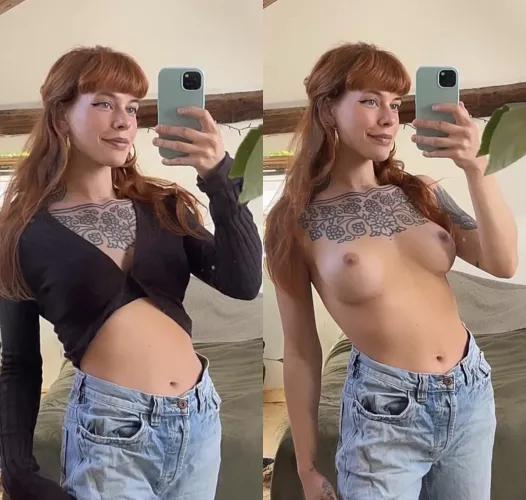 Still feeling cute when my tits are out