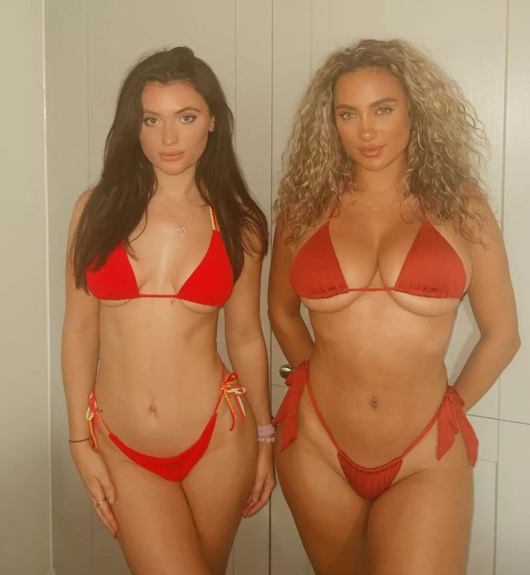 Both bikini tops look the same size but they fit different