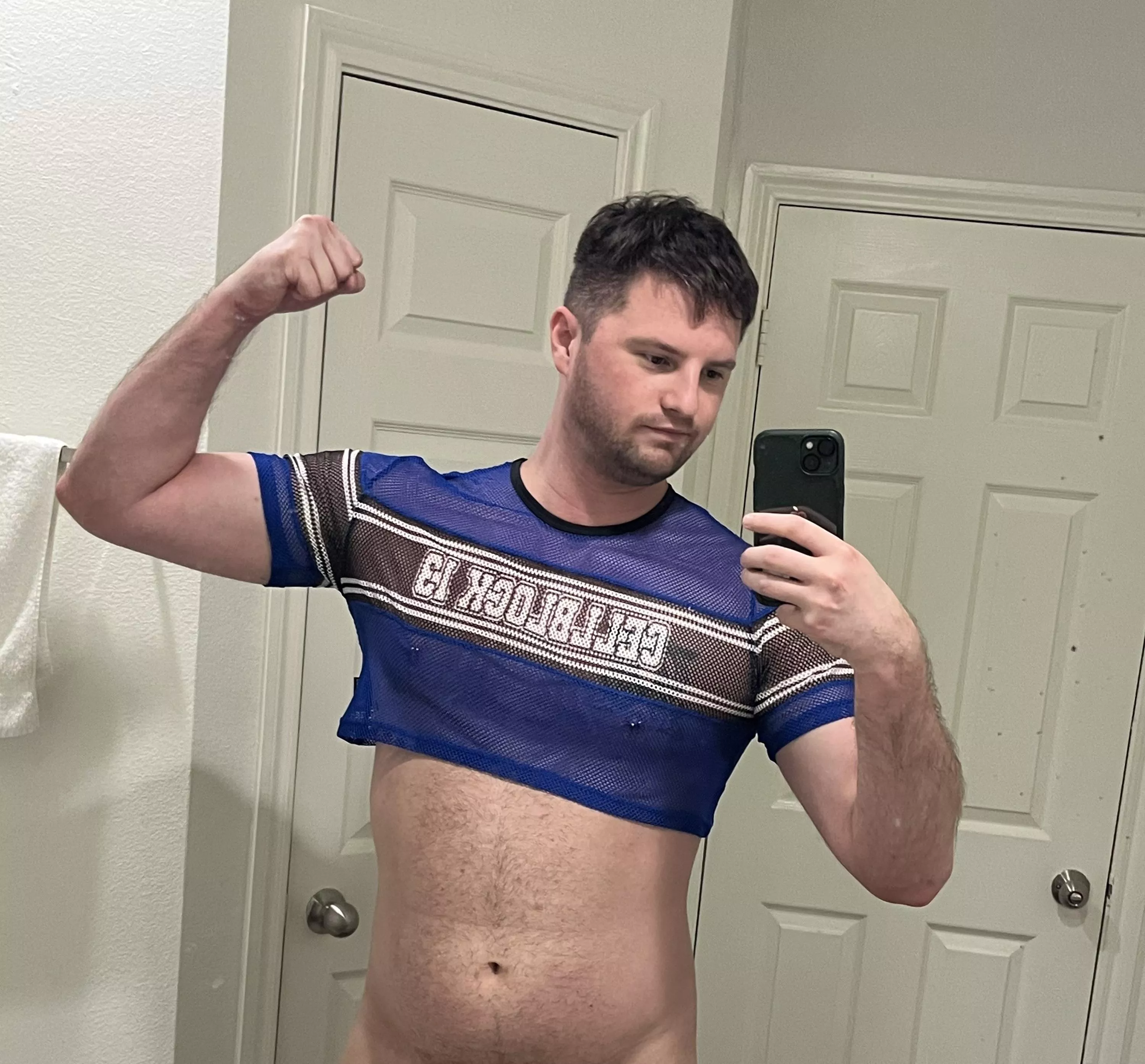 Getting used to a crop top