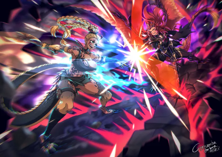 Lizzer fight [by Crescentia Fortuna]