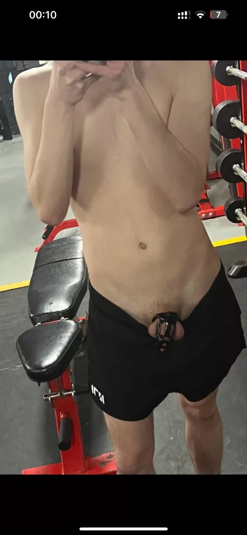 <<< locked boy at the gym