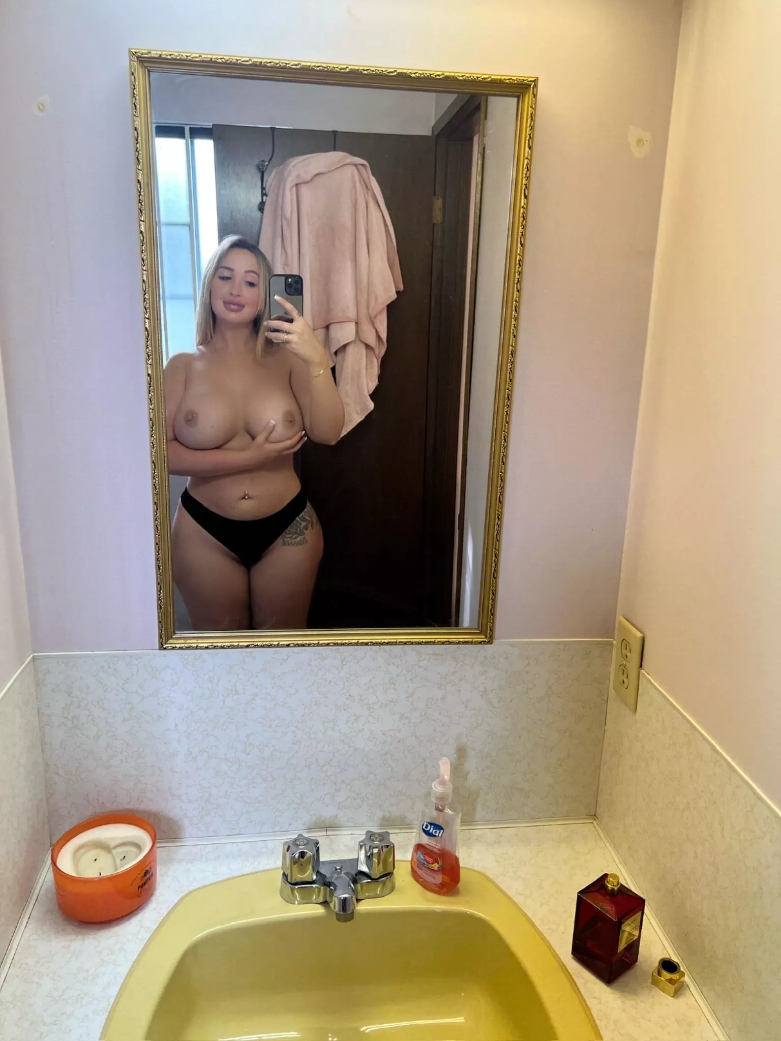 My tits feel quite heavy right now..can you hold them for me?