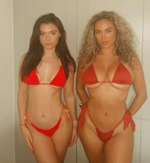Red bikinis