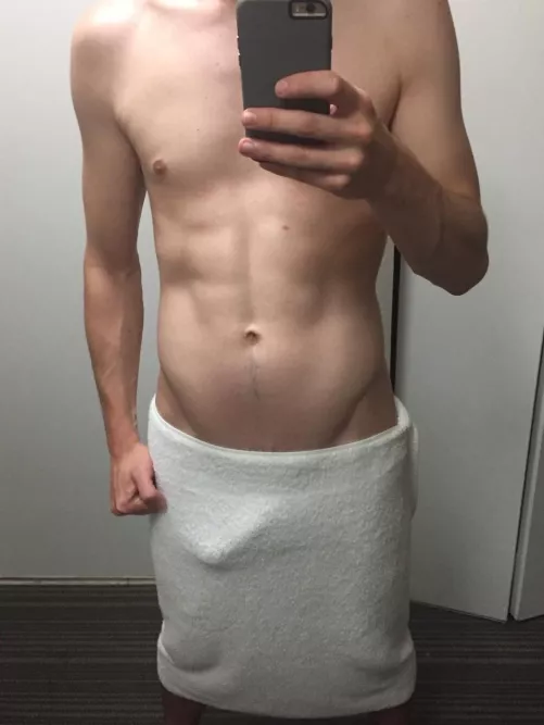 Semi in a towel