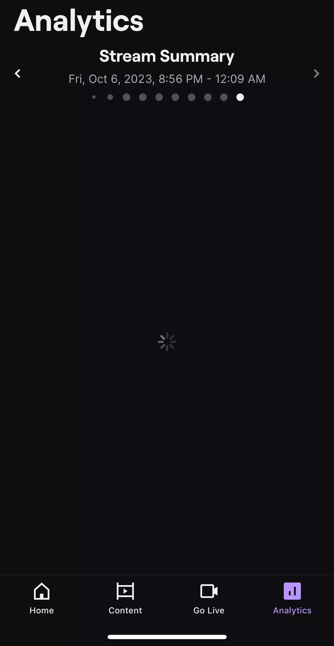 Stream Summary not Loading??