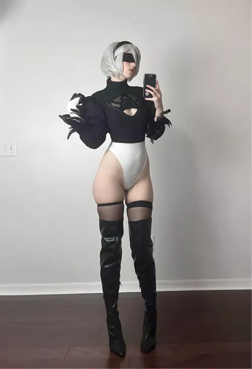 thigh high squish in cosplay (self)
