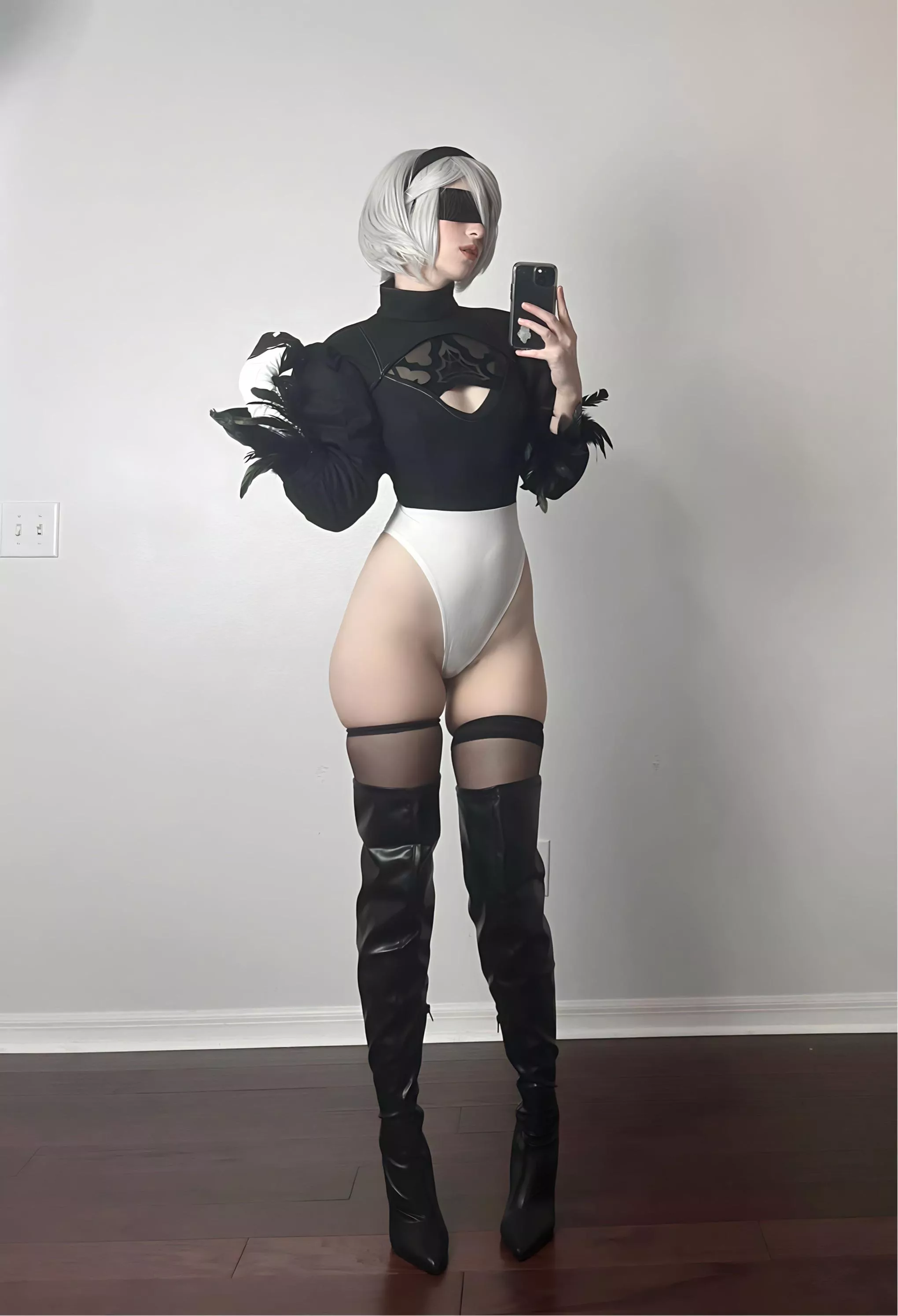 thigh high squish in cosplay (self)