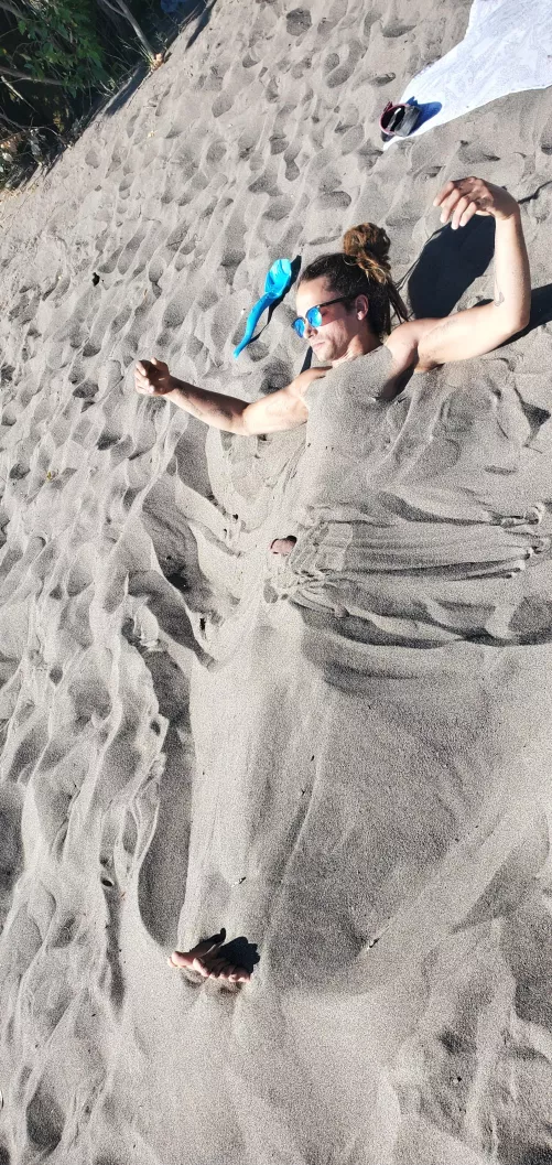 Anybody else ever cover themselves in sand when at the beach?