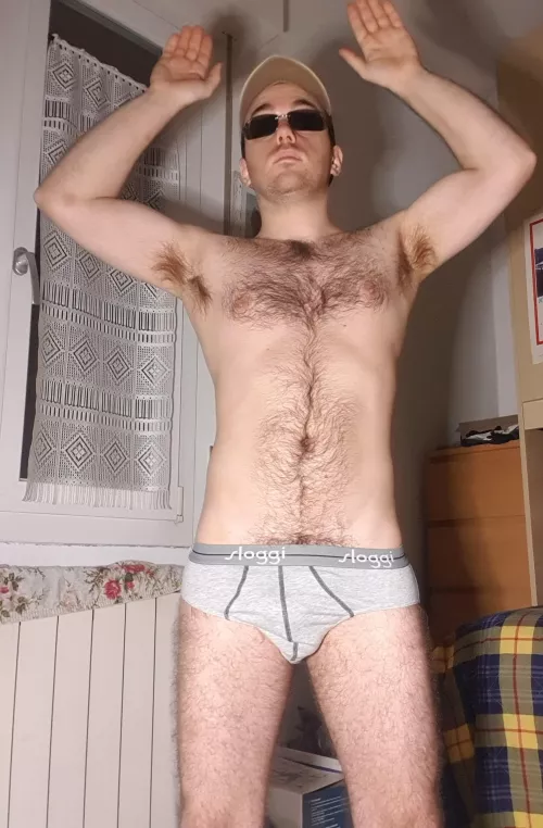 Hands up! Let me check your armpits!