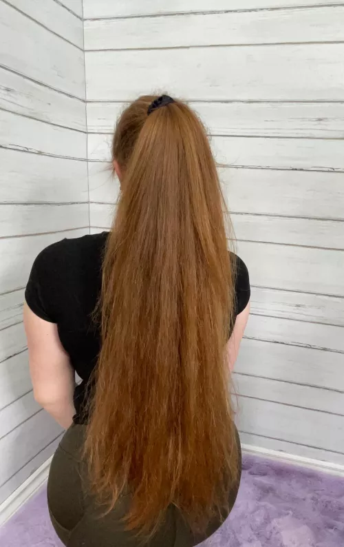 My ponytail is past my butt now 😍