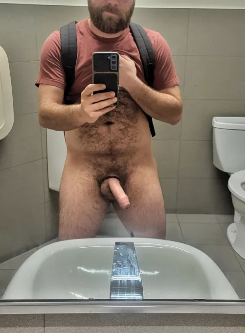Shop bathrooms are the best to cum into. Had a great time