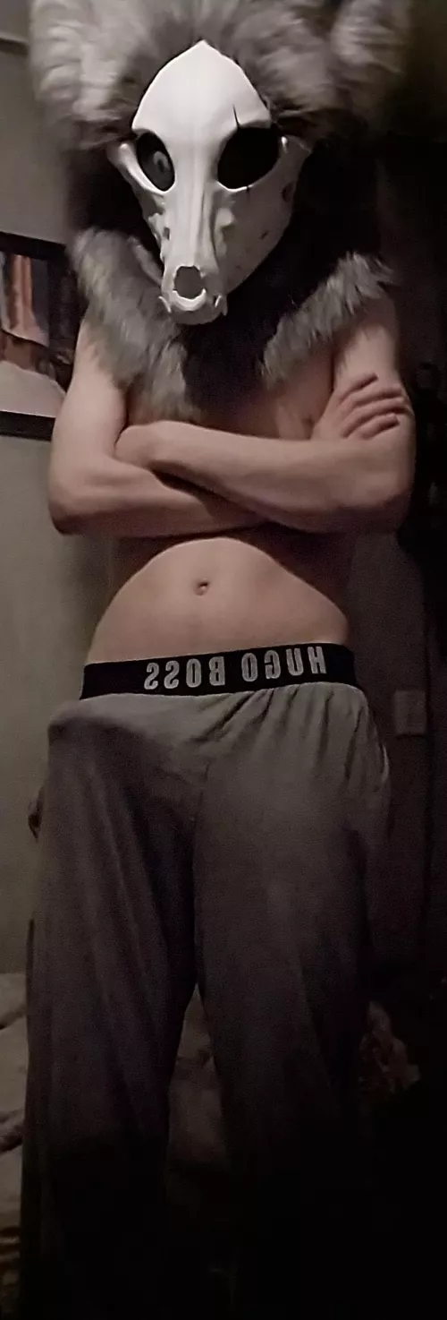 Big bulge in sweatpants after showering