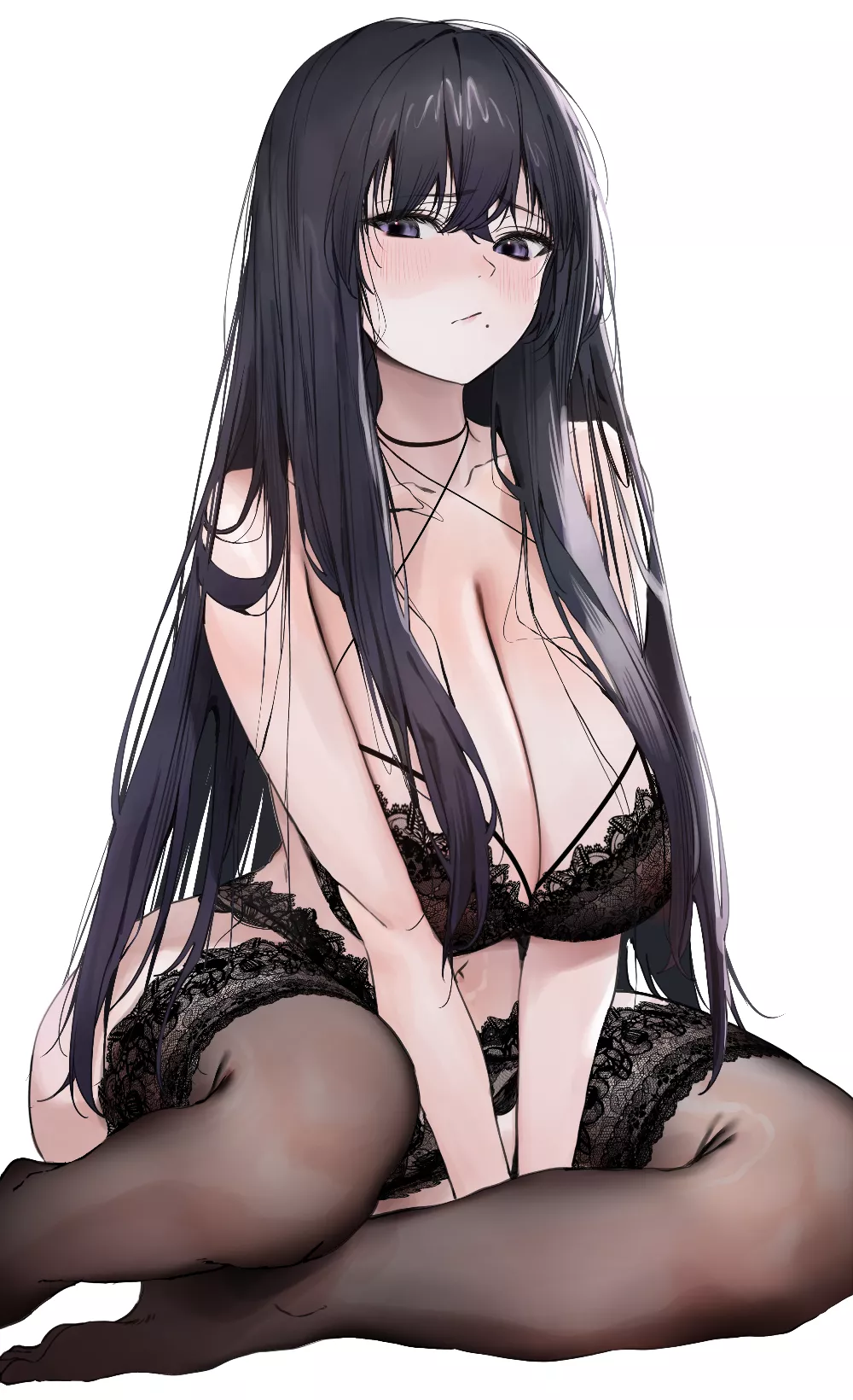 Black Lingerie/Thigh-Highs