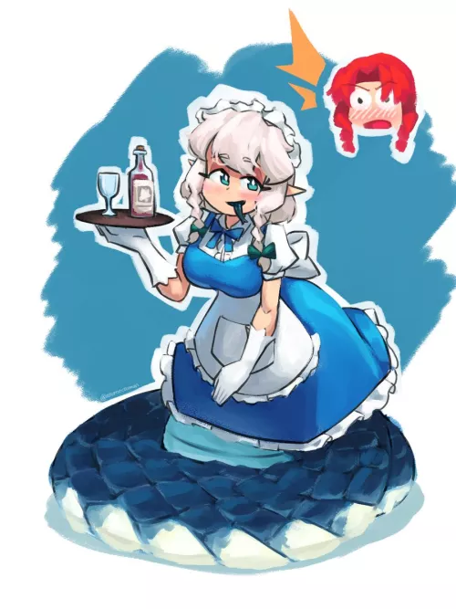 Blue Racer Lamia Sakuya by @AronNecroman