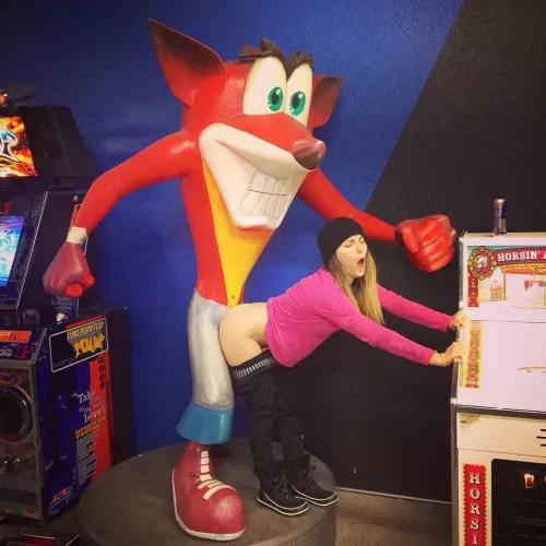 Crash Getting It At The Arcade