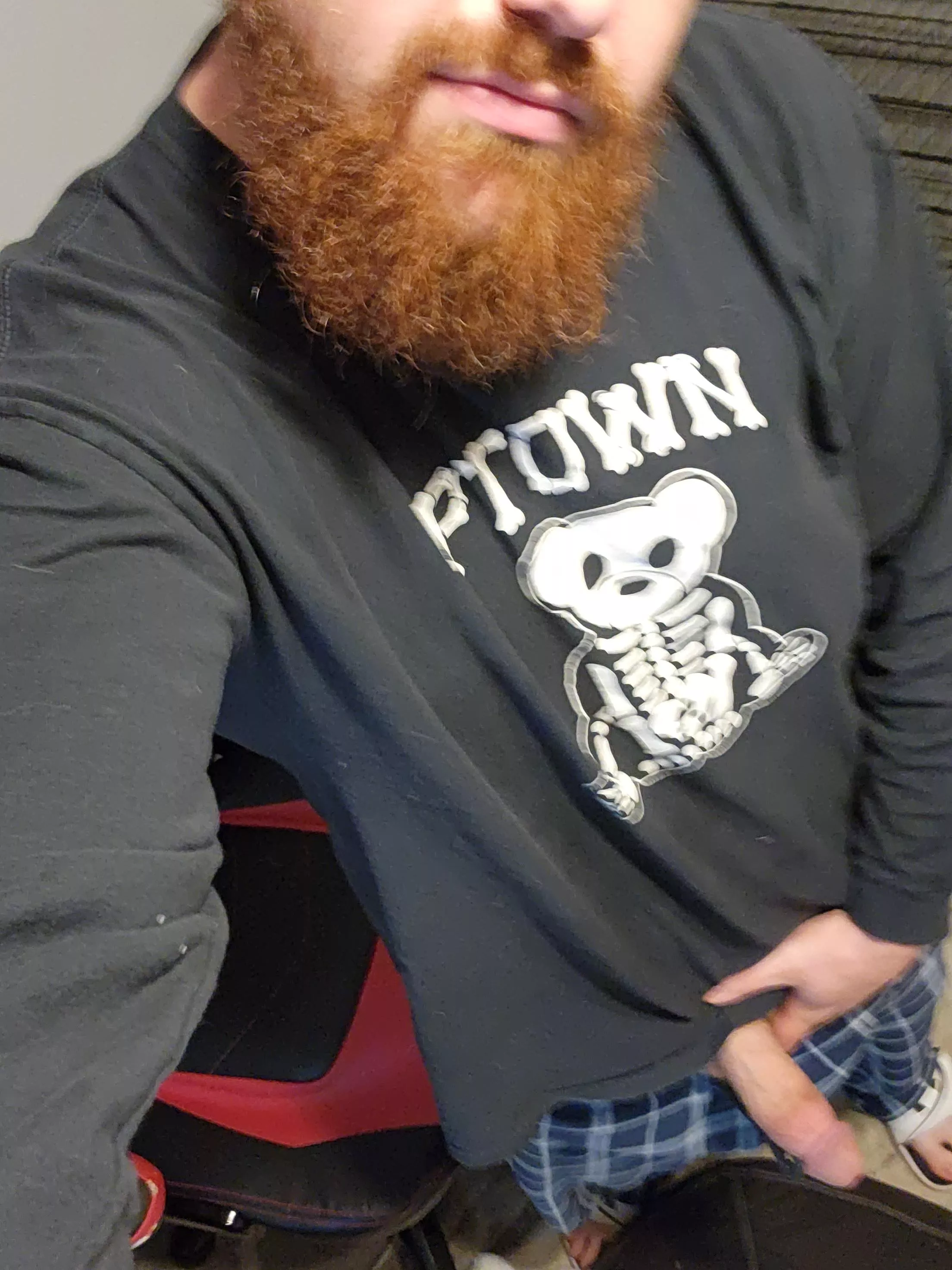 Ginger beard cub and his bone.