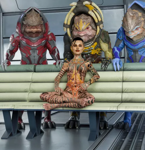 Jack recreating a popular meme from the 21st century, Krogan style (Valanquarstudios)