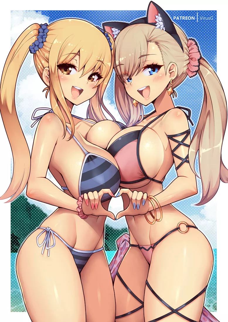 Lucy Heartfilia and Rebecca Bluegarden (VirusG) [Fairy Tail, Edens Zero]