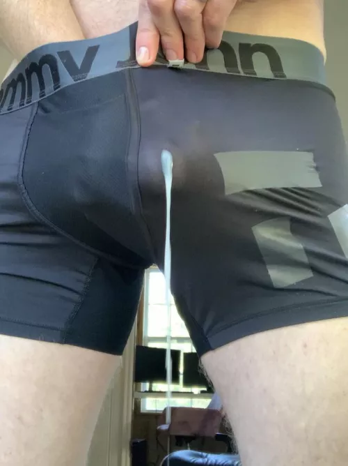 Pumped a thick load through some briefs