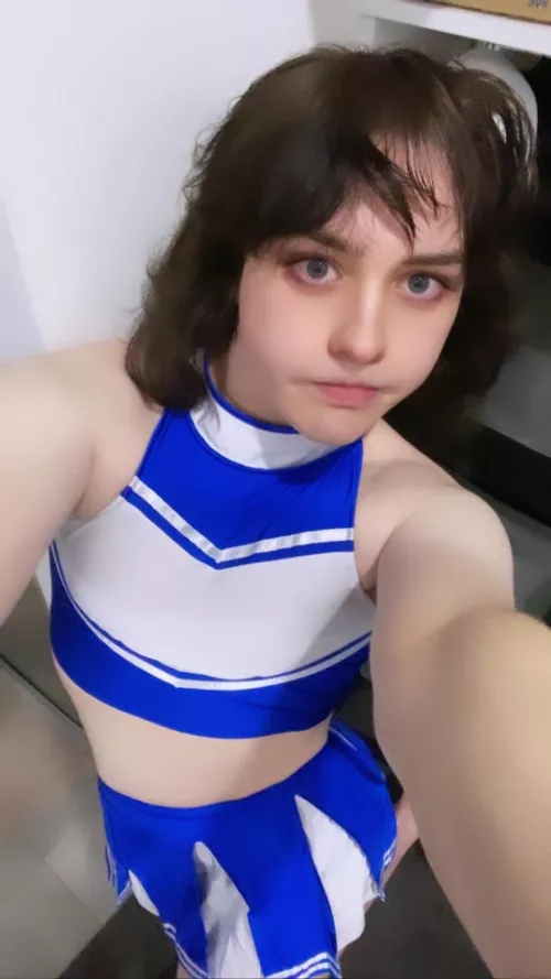 Tried on my new cheerleader outfit what do u think?
