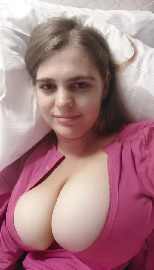 Waking up busty