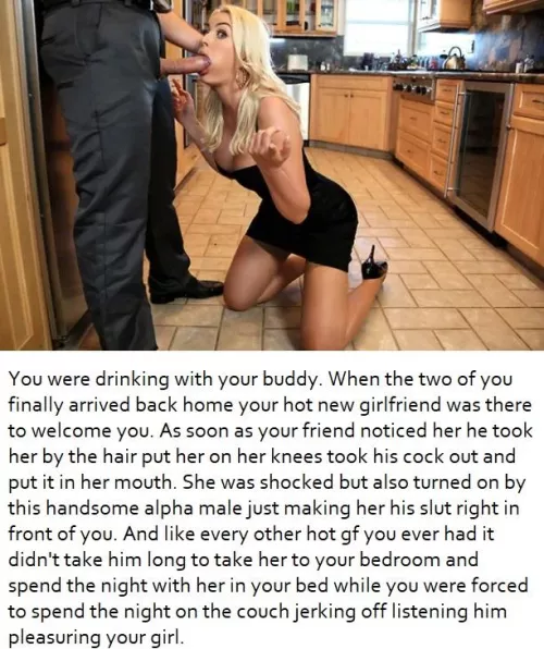 And just like that his cock was in your girls mouth