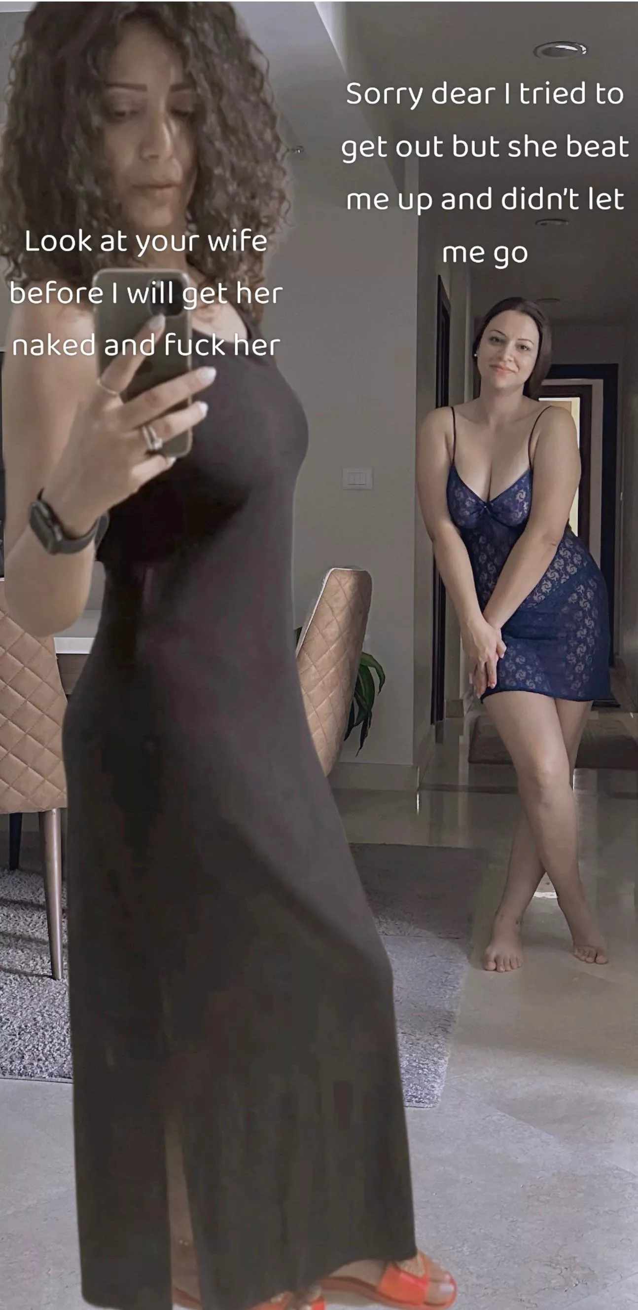 Dina takes this pic and sent it to my husband … what your caption says about it