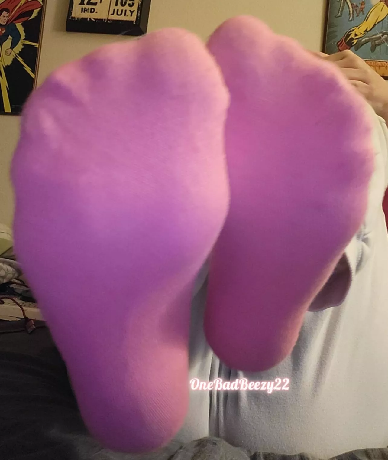 Aren’t my pink socks cute?