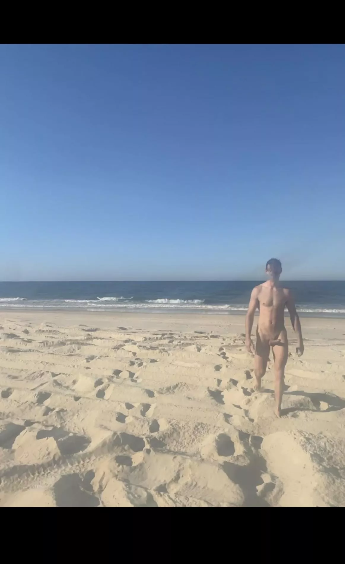 Big boy boner at the beach