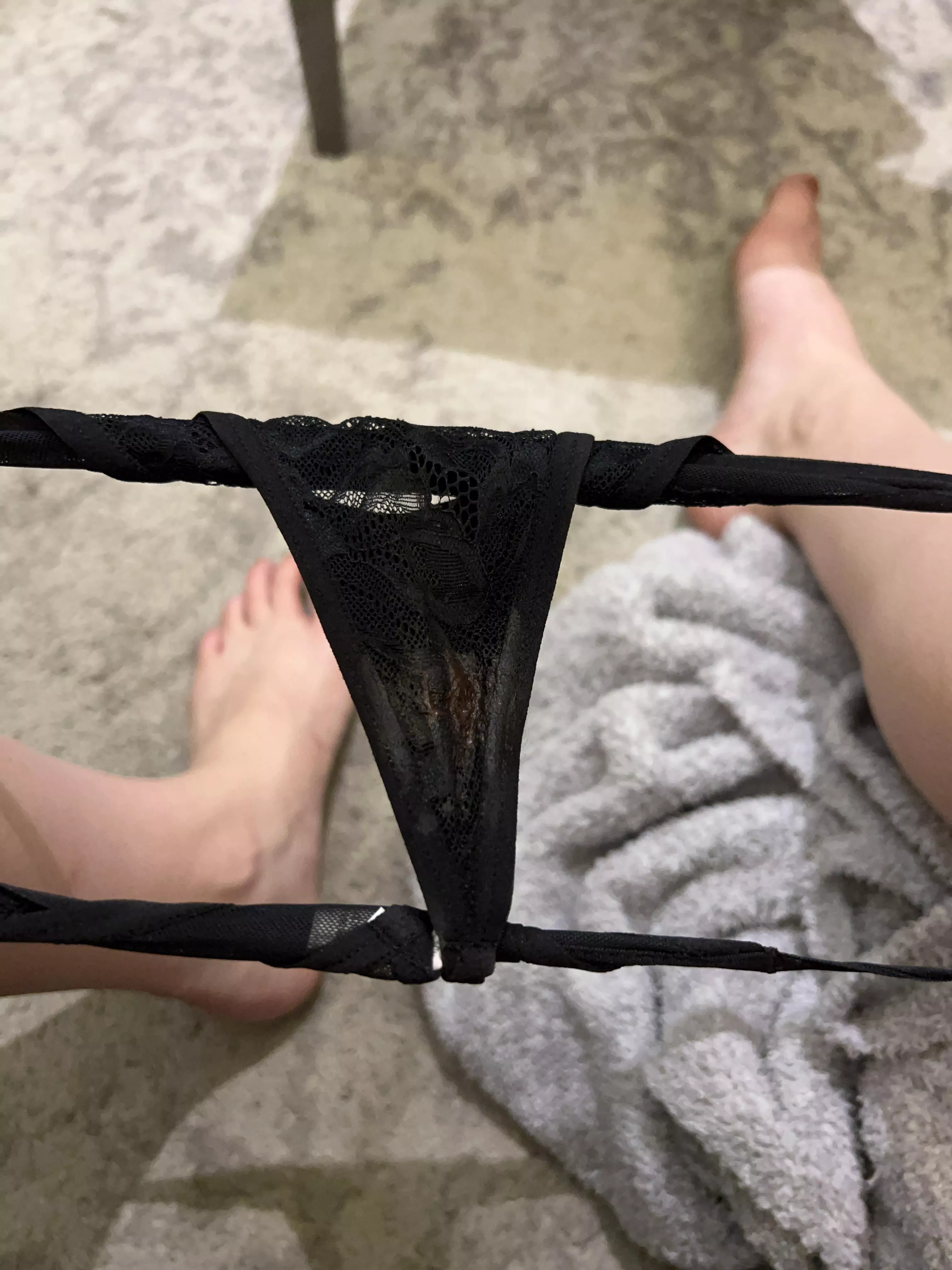 black and pulled down