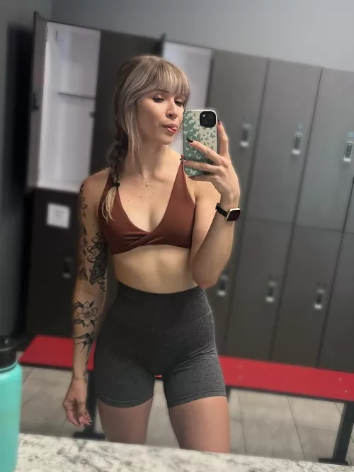 I need some help getting my gym clothes off (f)